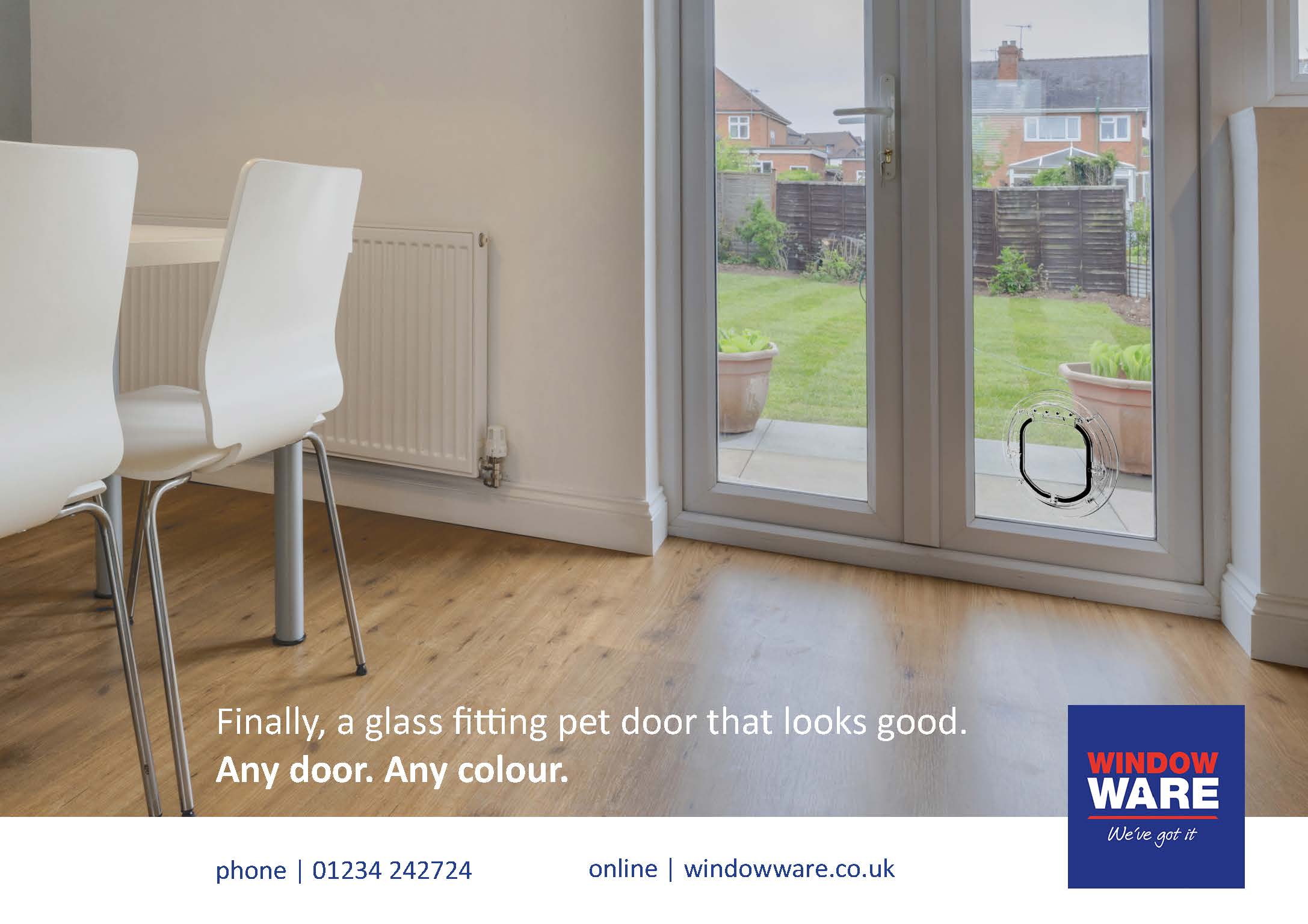 cat flap in french doors