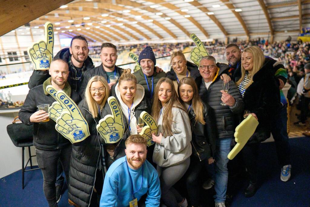 Morley Glass staff supporting Leeds Knights